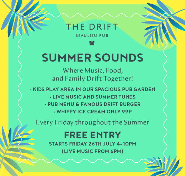 Summer Sounds Offer at The Drift Beaulieu Pub | Family Event Children Live Music Summer